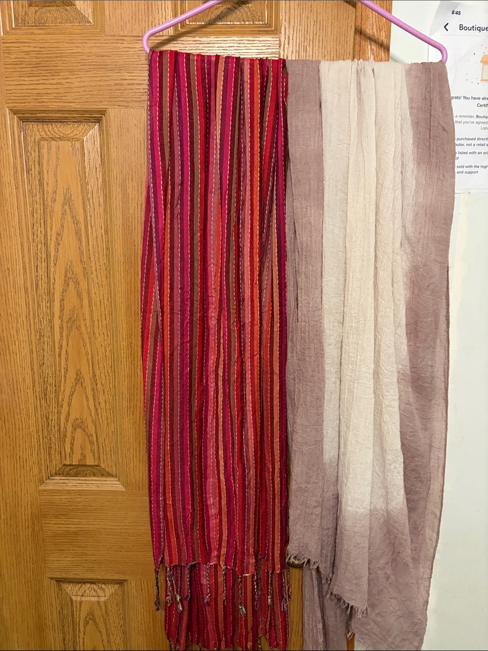 Striped Red-Pink Womens Skirt - Unbranded